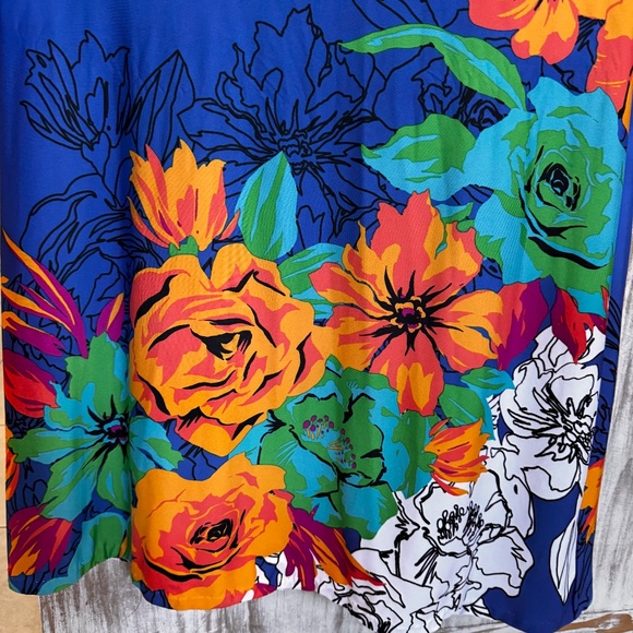 Lemmie for Nina Leonard Long Maxi Floral Dress‎ READ - Picture 5 of 7